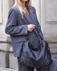 MARCO MAZZINI Miejska torebka skórzana na ramię city sholder handmade bag czarny