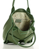 Torebka shopper z kieszeniami MAZZINI - Ravenna militarny zielony