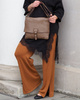 Torebka skórzana listonoszka stylowy minimalizm ala messenger leather bag - MARCO MAZZINI beż taupe